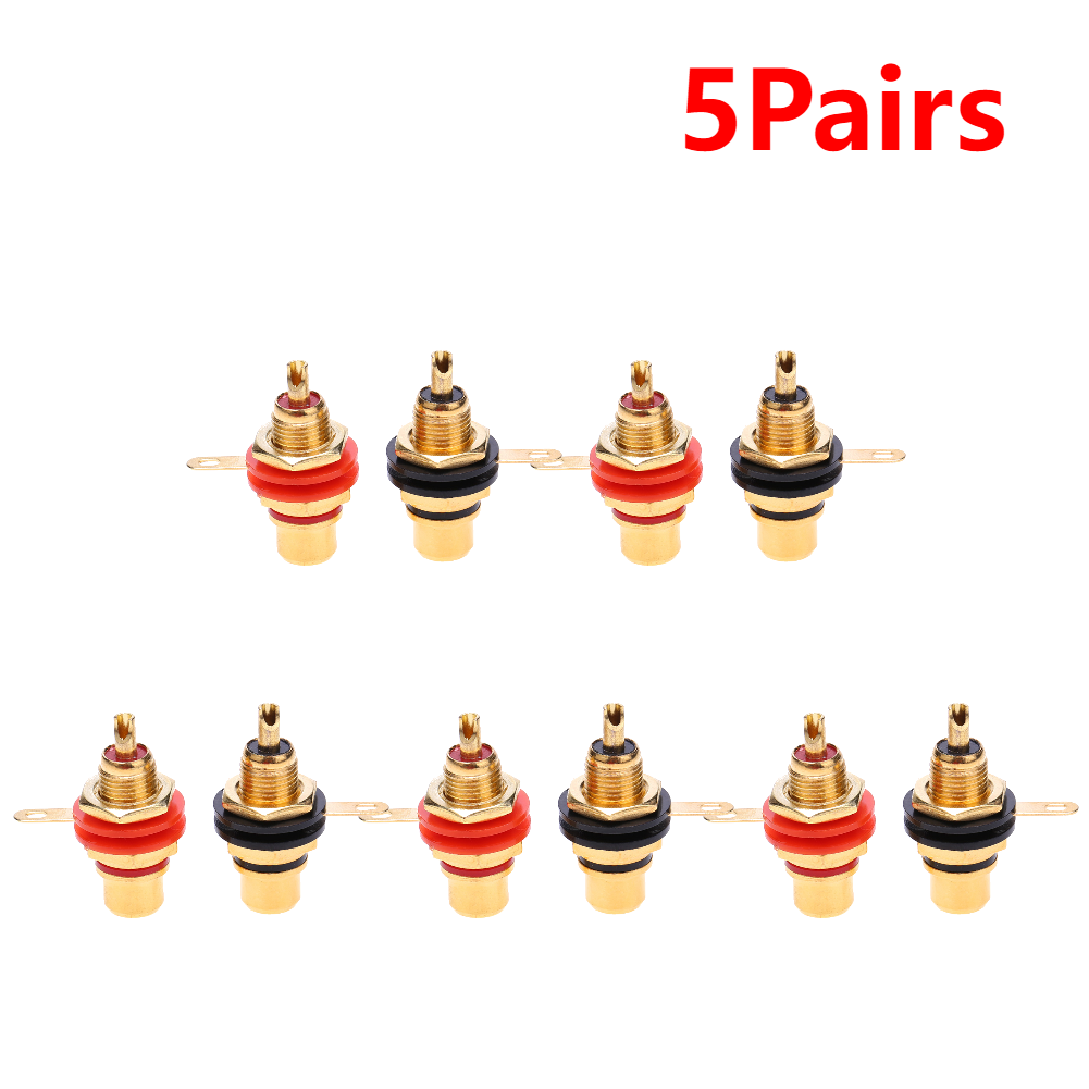 1-5 Paare rca Buchsen stecker Chassis Tafel montieren Adapter Audio- Stecker Mini Zink legierung Vergoldung Audio- Terminal Stecker: Grün