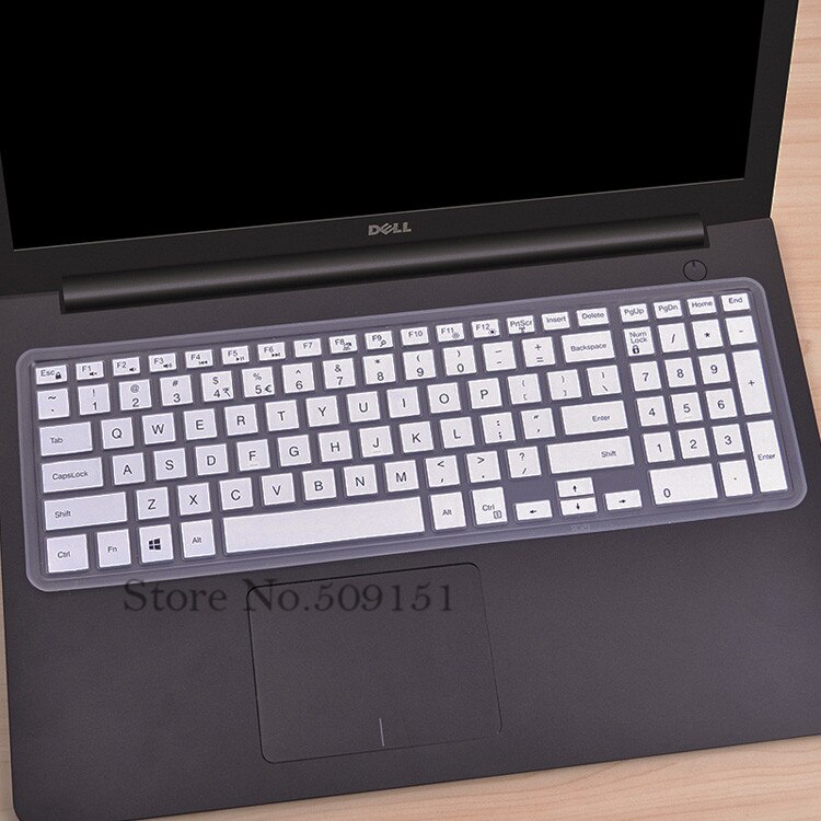 15.6 inch laptop keyboard cover skin For Dell Inspiron 15 5000 series i5545 i5547 5545 5542 5548 5555 5558 5559 5566 5567 5577: White