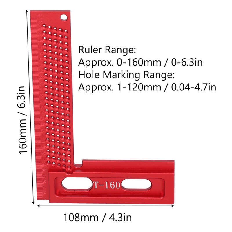Right Angle Ruler Right Angle Positioning Ruler Accurate Framing Ruler L Square Ruler for Carpenter for Mark the 3D Sheet