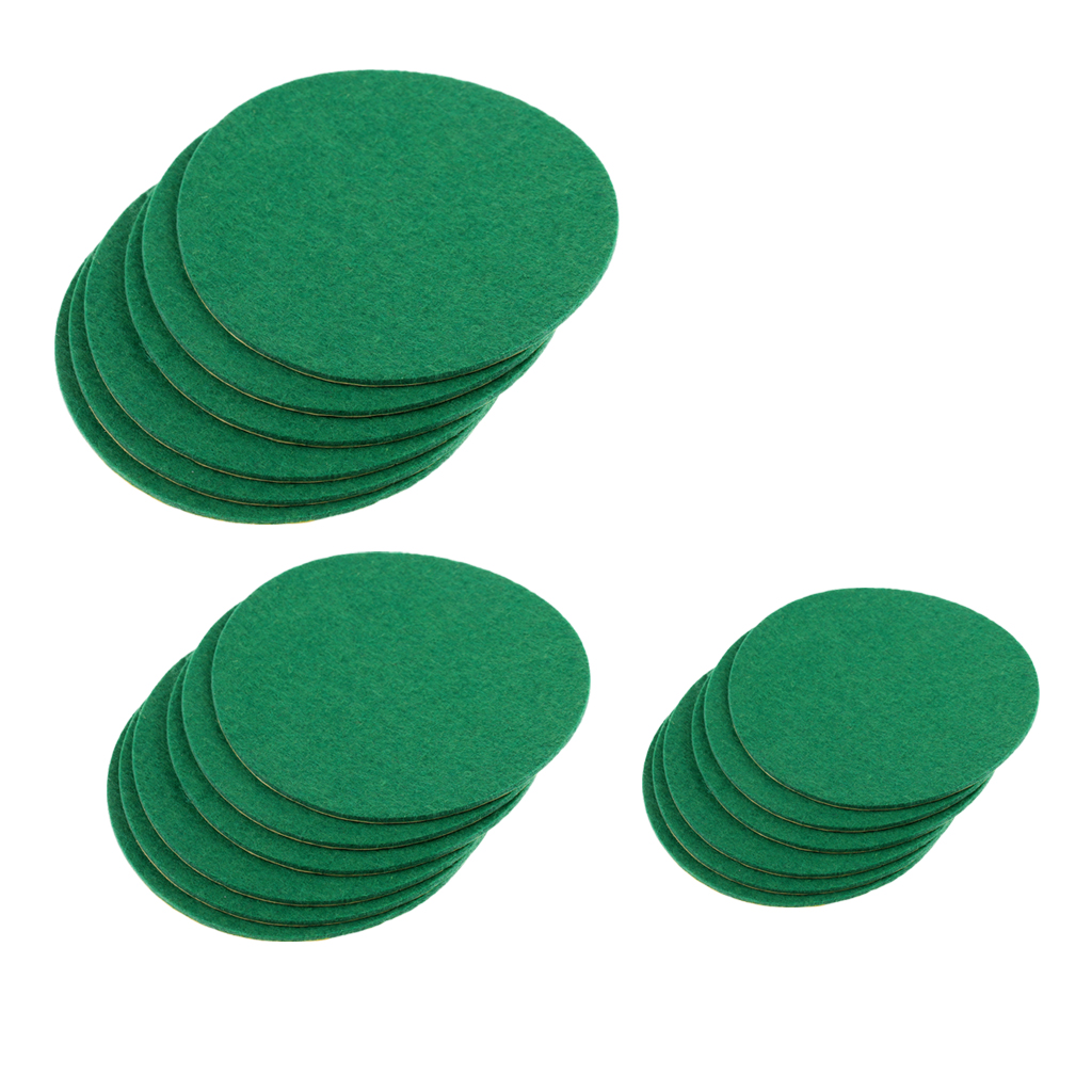 Magideal 6 Stuks Air Hockey Tafel Vilt Pushers Vervanging Viltjes Groen 94Mm Air Hockey Accessoires Air Hockey Mallet vilt