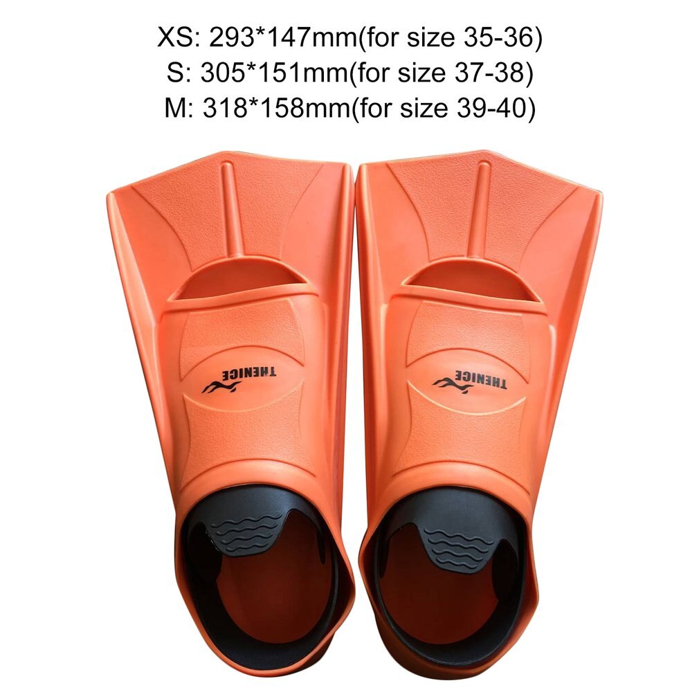 Swimming Fins Short Flipper Diving Flippers Silicone Comfortable Lightweight Swim Fins Shoes Diving Equipment Unisex