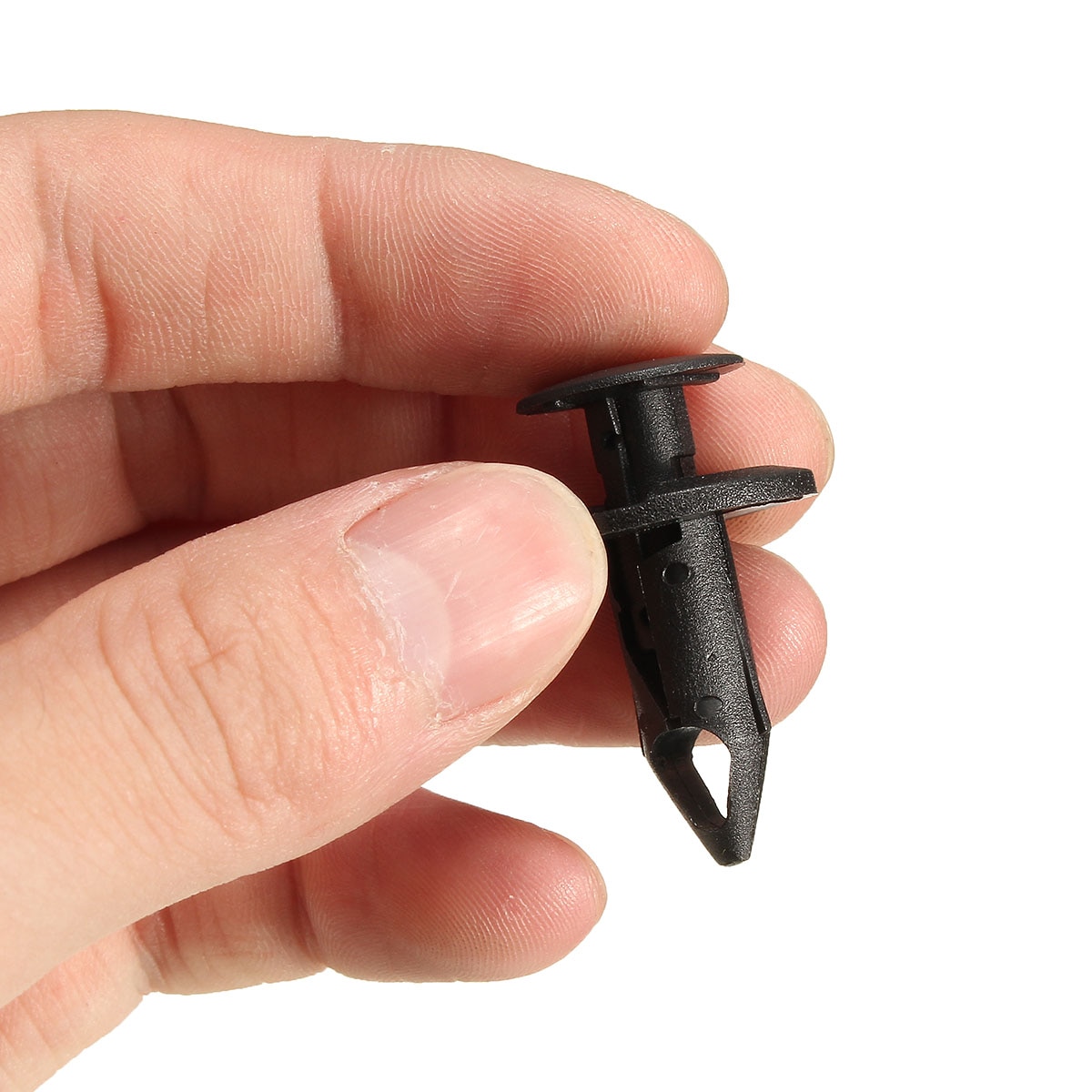 100 Pcs/set 8mm Hole Dia Plastic Rivets Fastener Push Clips Black for Car Auto