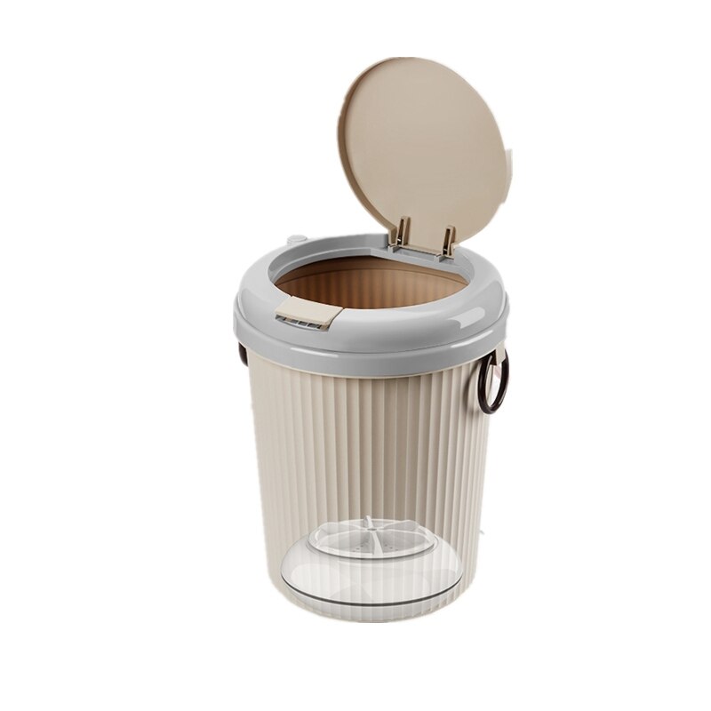 Portable Mini Clothes Washing Machine Bucket Home Self-Driving Tour Mini Washing Machine Rotating Turbines Washer: White