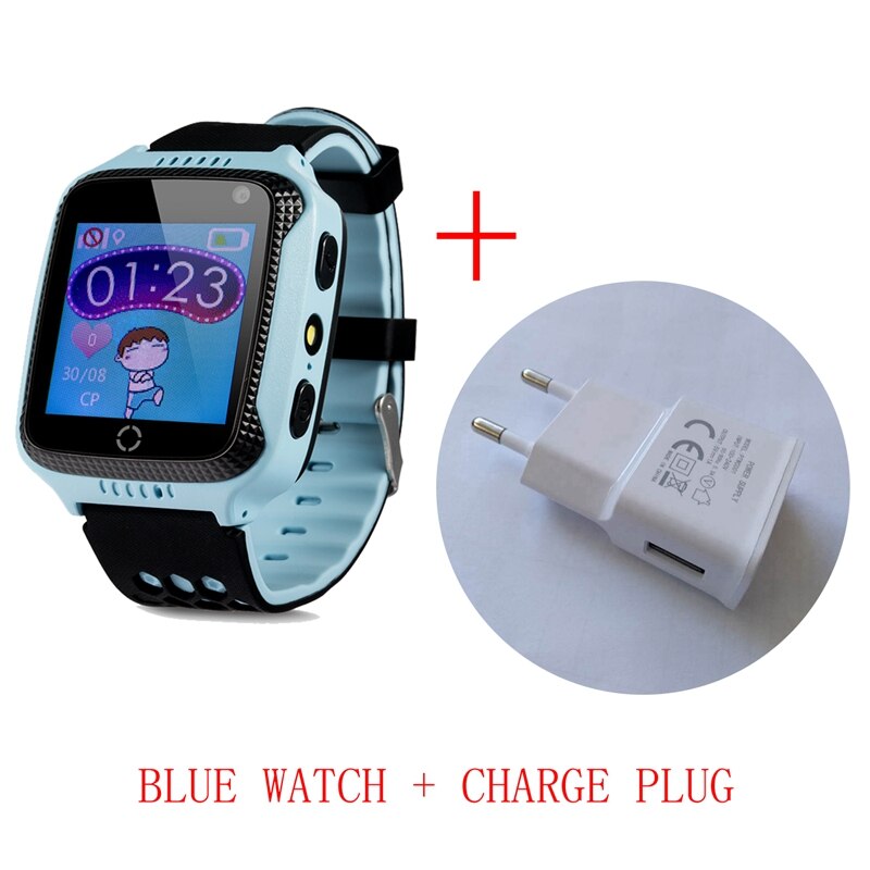 Wonlex Smart-Watch con GPS per localizzatore di posizione per bambini monitoraggio della posizione dei bambini orologio della fotocamera GW500S posizione anti-smarrimento del bambino: Blue and Plug