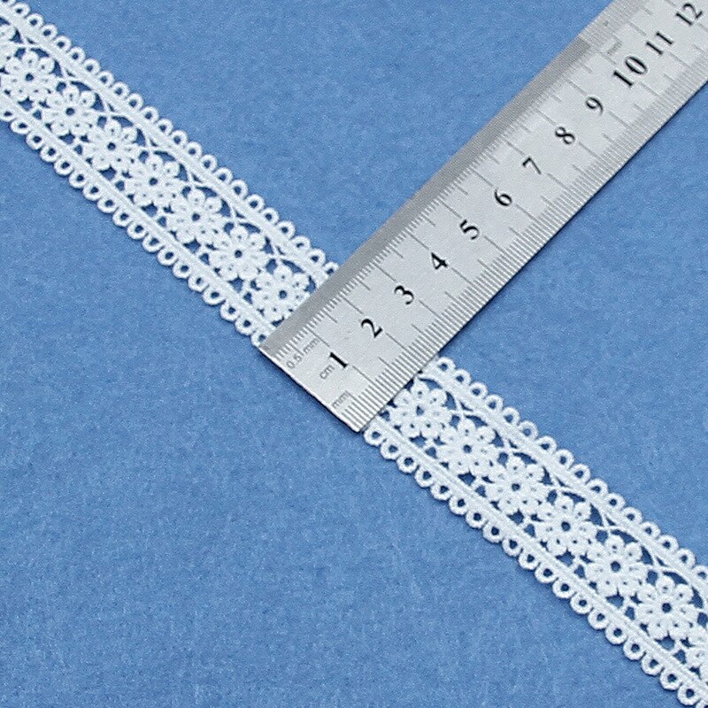 10 Yards Computer Embroidery Non-stretch Lace Hollow White Milk Silk Water-soluble Embroidery Barcode Lace Garment Accessories: W1602-08-162