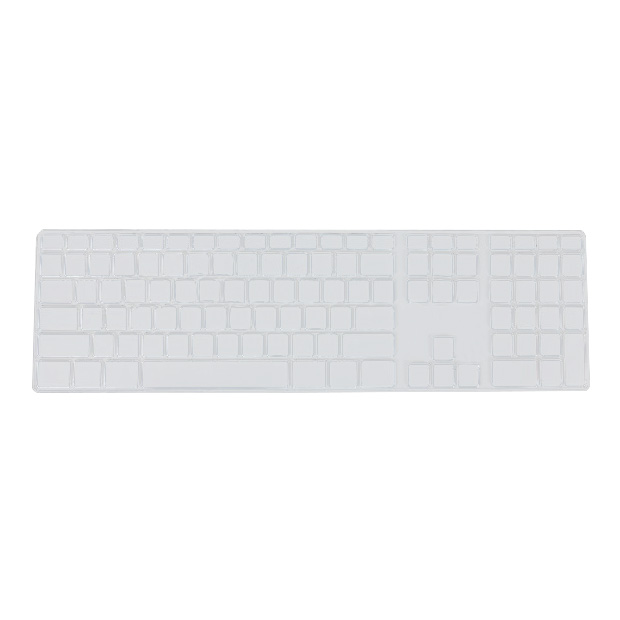Silicone Thin Keyboard Skin Cover Protector With Numeric Keypad For Apple iMac Transparent
