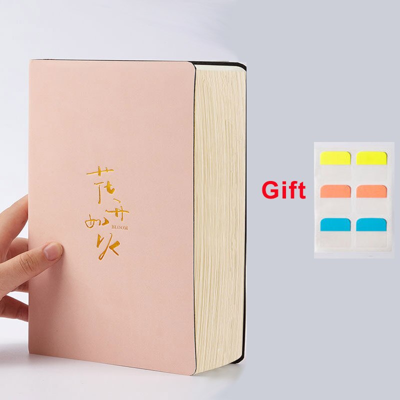 A5 Blank Notebook Thickened Student Horizontal Line Soft Leather Notebooks Super Thick Grid Book Drawing Notepad Christmas