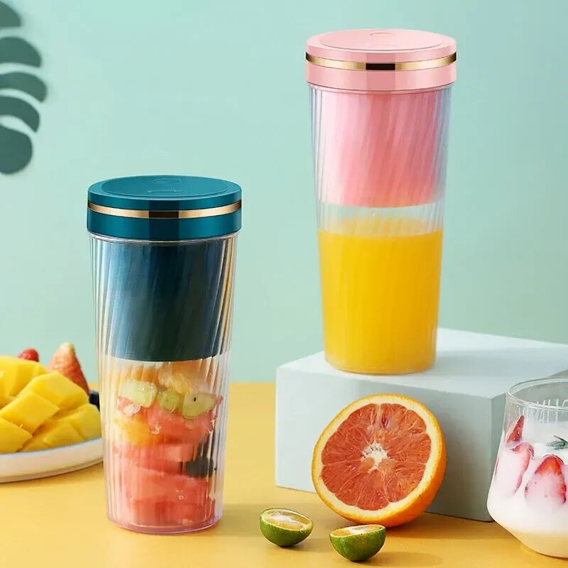 350Ml Draagbare Blender Persoonlijke Outdoor Juicer Cup Usb Opladen Elektrische Power Mixer Voor Fruit En Groente