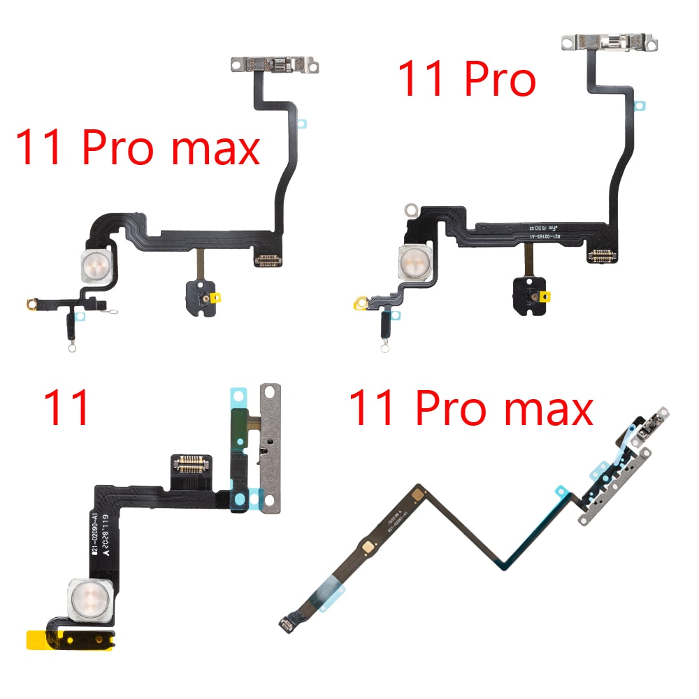 na wyłączony przycisk boczny zasilania przewód kabel z lampą błyskową dla iPhone 11 11 zawodowiec 11 zawodowiec max części zamienne