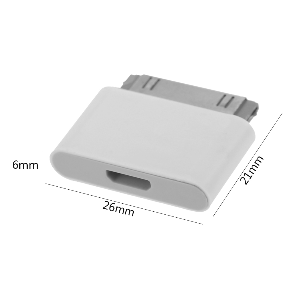 1-3 SZTUK Konwerter ładowarki Micro USB na 30-pinową ładowarkę kompatybilny z żeńskim adapterem Micro USB na męski do iPhone4 4S 3G 3GS