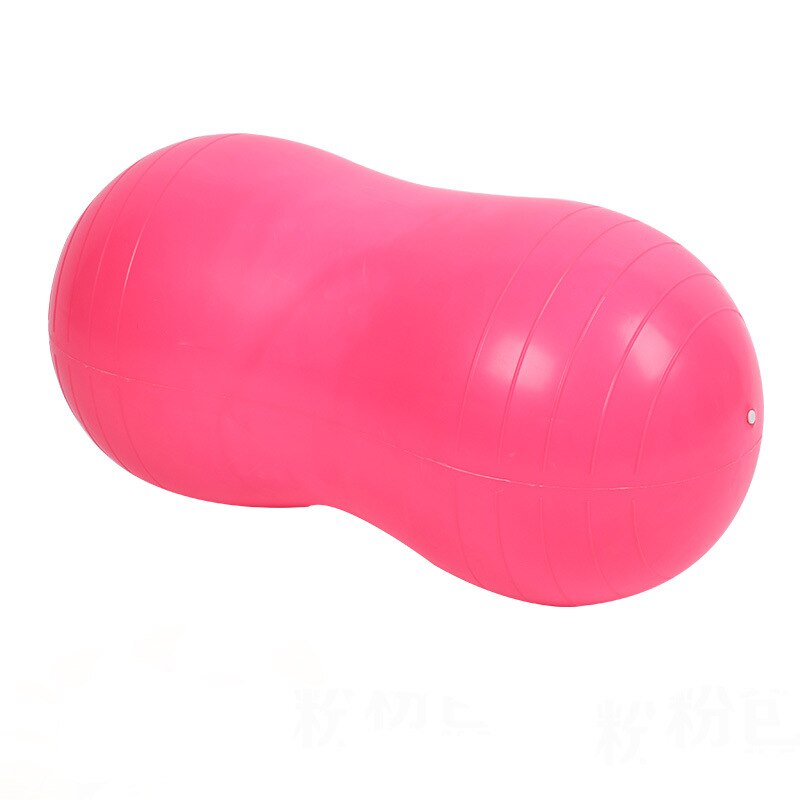 95 x 45cm anti-burst peanut form fitball yoga bold fitness træningsudstyr gym bold aerob balance pilates cirkler 5 farver: Lyserød