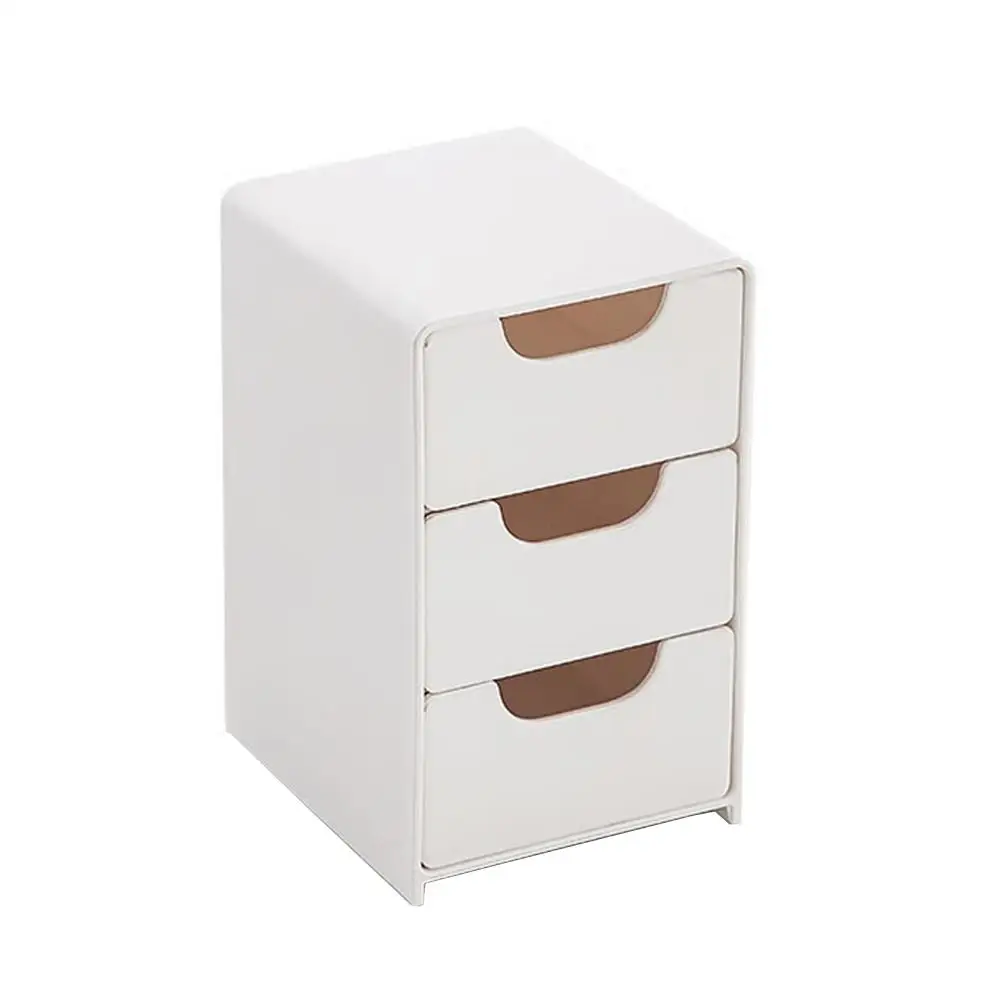 Elegancki 3-poziomowy organizer na biurko z szufladami - idealny robić przechowywania artykułów biurowych, biżuterii i kosmetyków - przenośne pudełko rozdzielające