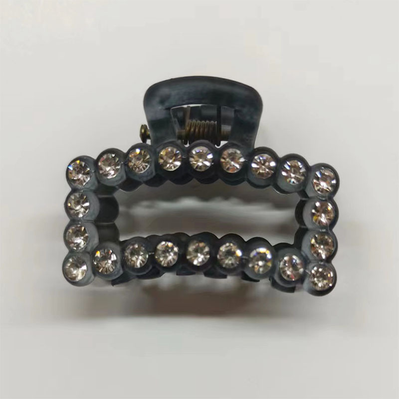 Pearls Beads Hairpin for Women Small Size Hair Claw Barrettes Headwear Horsetail Crab Hair Clip Hair Accessories: black