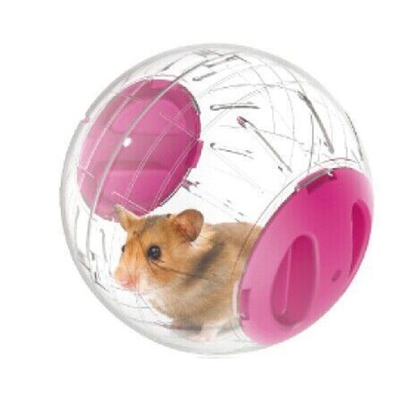 1 stk kæledyrslegetøj hamster mus plast krystalkugle køre øvelse hamster bold lille kæledyrsforsyning søde legetøj sjovt: Lyserød