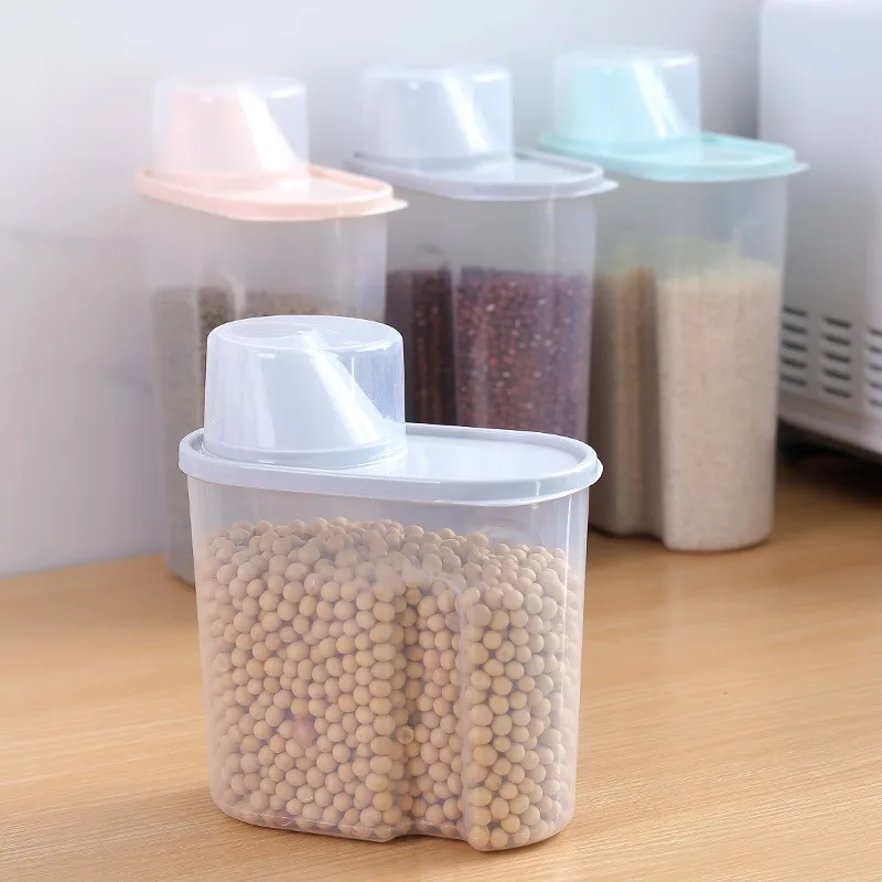 Reis Eimer Mehl Lagerung Tank Feuchtigkeit-beweis Insekten Beweis Versiegelt Haushalt Reis Glas Verschiedenes Getreide Mehl Lagerung Box