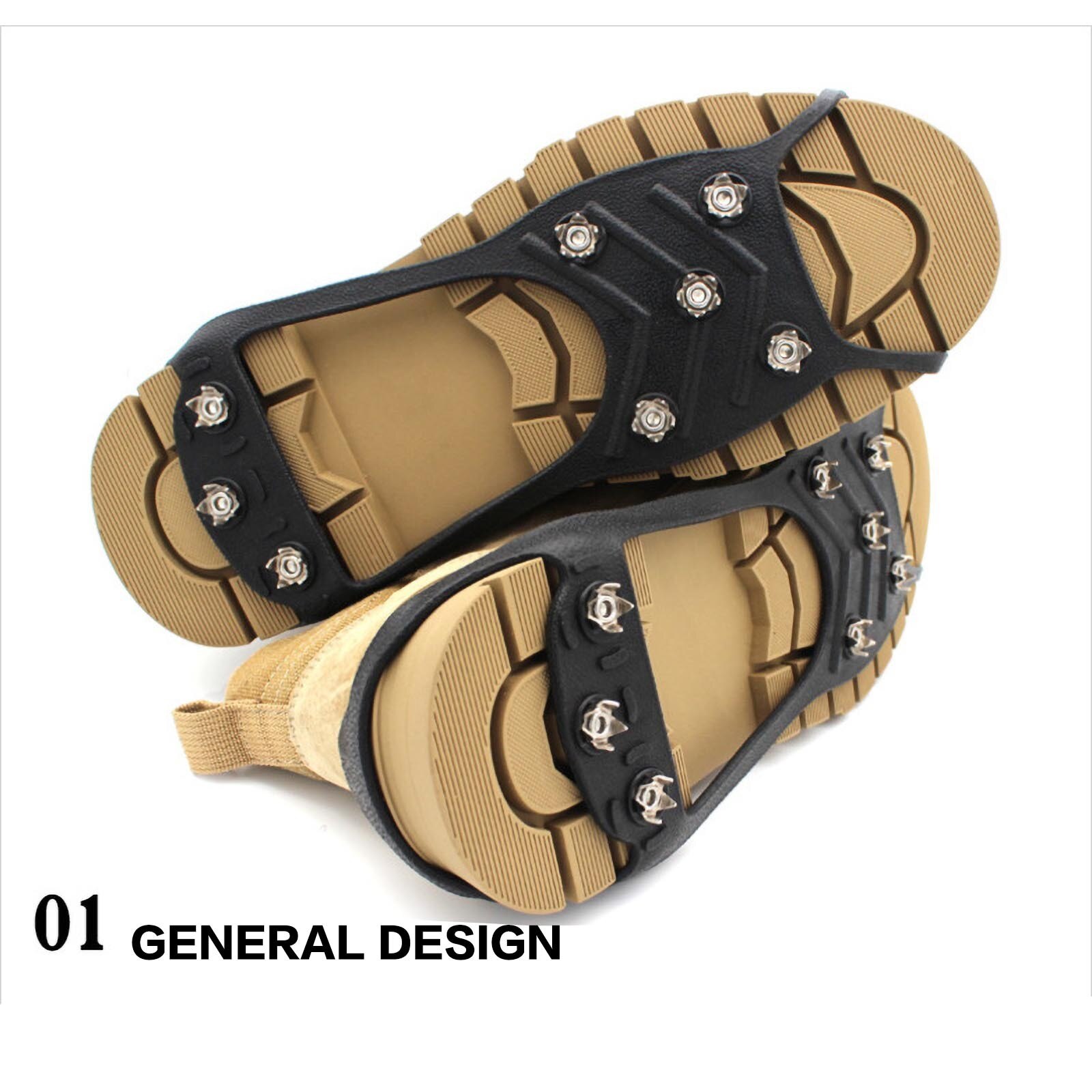 8 Studs Anti-skid Shoe Spikes Crampon Anti-ice On Shoes Slip Grips Traction Cleats Spikes Crampons Ramponi Ice Gripper #30