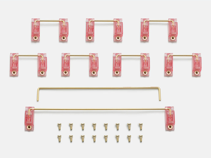 Everglide PCB Mounted Stabilizers (Crystal V2): Pink / 80 Percent