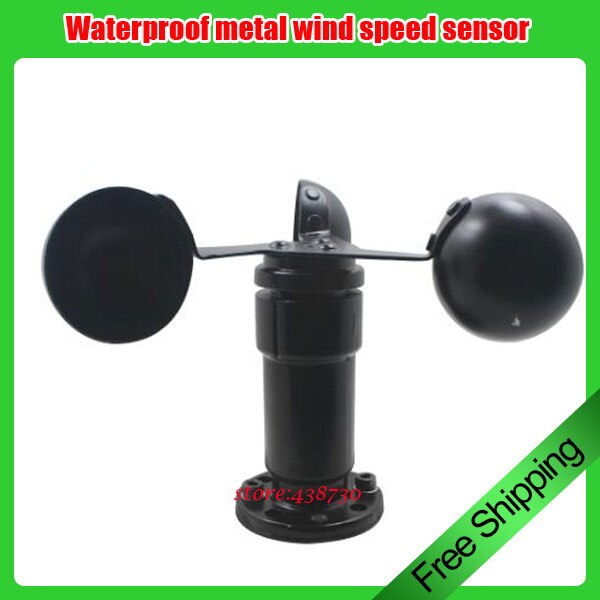 Waterdichte Metalen Windsnelheid Sensor/Drie Kopjes Meteorologische Wind Snelheid Meetinstrument/Pulse Windsnelheid Zender