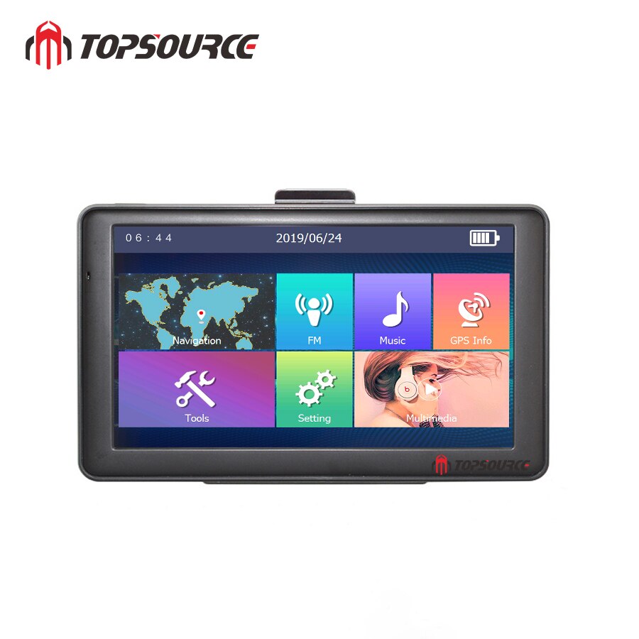TOPSOURCE écran tactile de 7 pouces windows ce6.0 | Pour voiture, navigation gps multimédia avec des cartes gratuites
