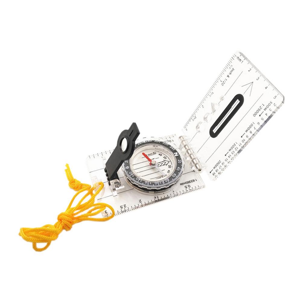 Lightweight Baseplate Ruler Map Scale Compass Multi-Function Magnifying Compass For Hiking Outdoor Thumb Compass