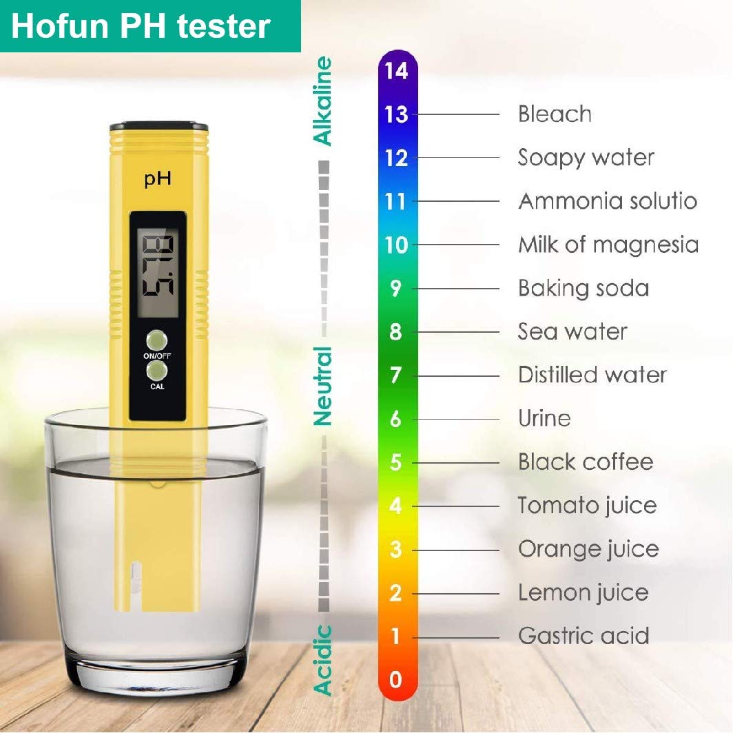 Digital pH Meter for Liquid. High Accuracy 0.01. Water Tester with Temperature Sensor ATC, Electronic Auto Calibration