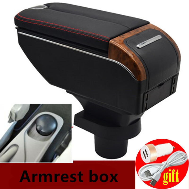 Voor Renault Zoe Armsteun Doos Dubbele Deuren Open 7USB Middenconsole Opbergdoos Arm Rest