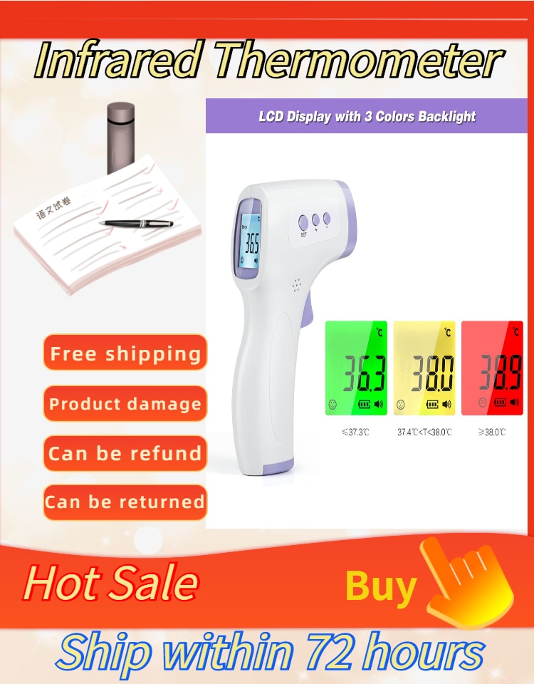 Lcd Infrarood Thermometer Voorhoofd Body Non-contact Thermometer Baby Volwassenen Outdoor Home Digitale Infrarood Thermometer