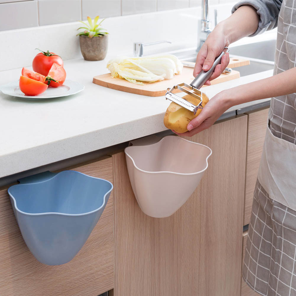 Kitchen Cabinet Door Hanging Trash Garbage Bin Can Rubbish Container Storage Boxes Cupboard Hanging Cans Garbage Organizer