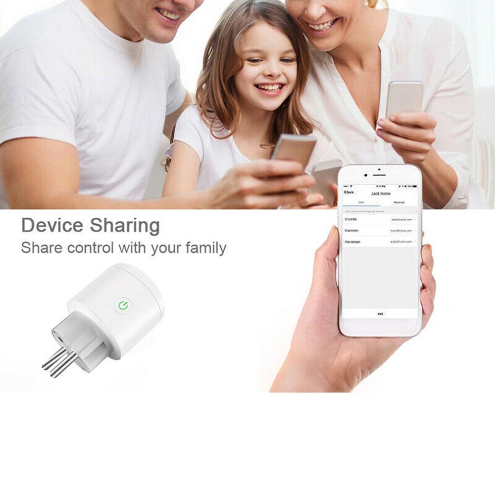 APP Remote Control Home WiFi Smart Power Socket Wireless Timer Smart Plug Switch Outlet EU Plug 10a