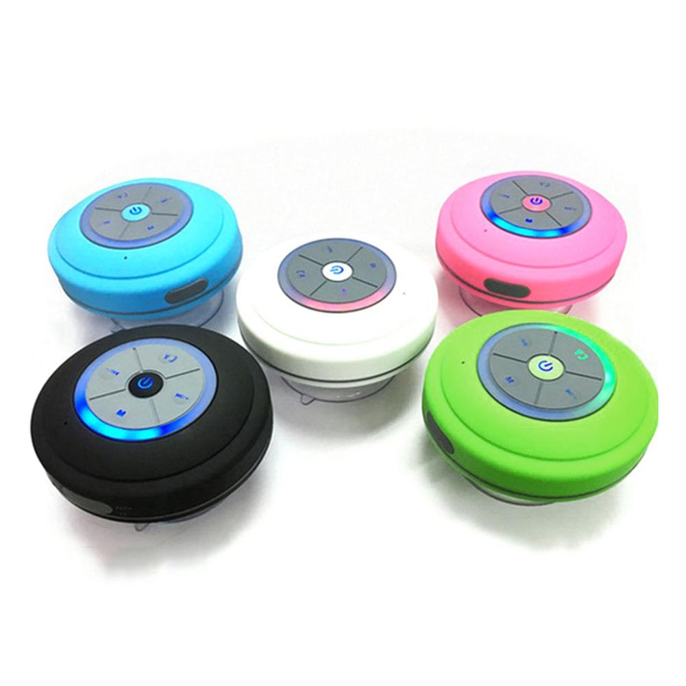 Altavoz Bluetooth para exteriores ventosa impermeable inalámbrico para coche altavoz para teléfono móvil tarjeta de memoria con lámpara LED Radio FM
