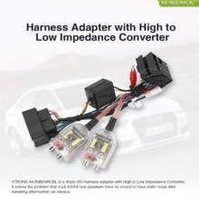 Xtrons Ak/Inib/Nrcbl Iso Kabel 40pin Iso Harness Adapter Met Hoog Naar Laag Impedantie Converter