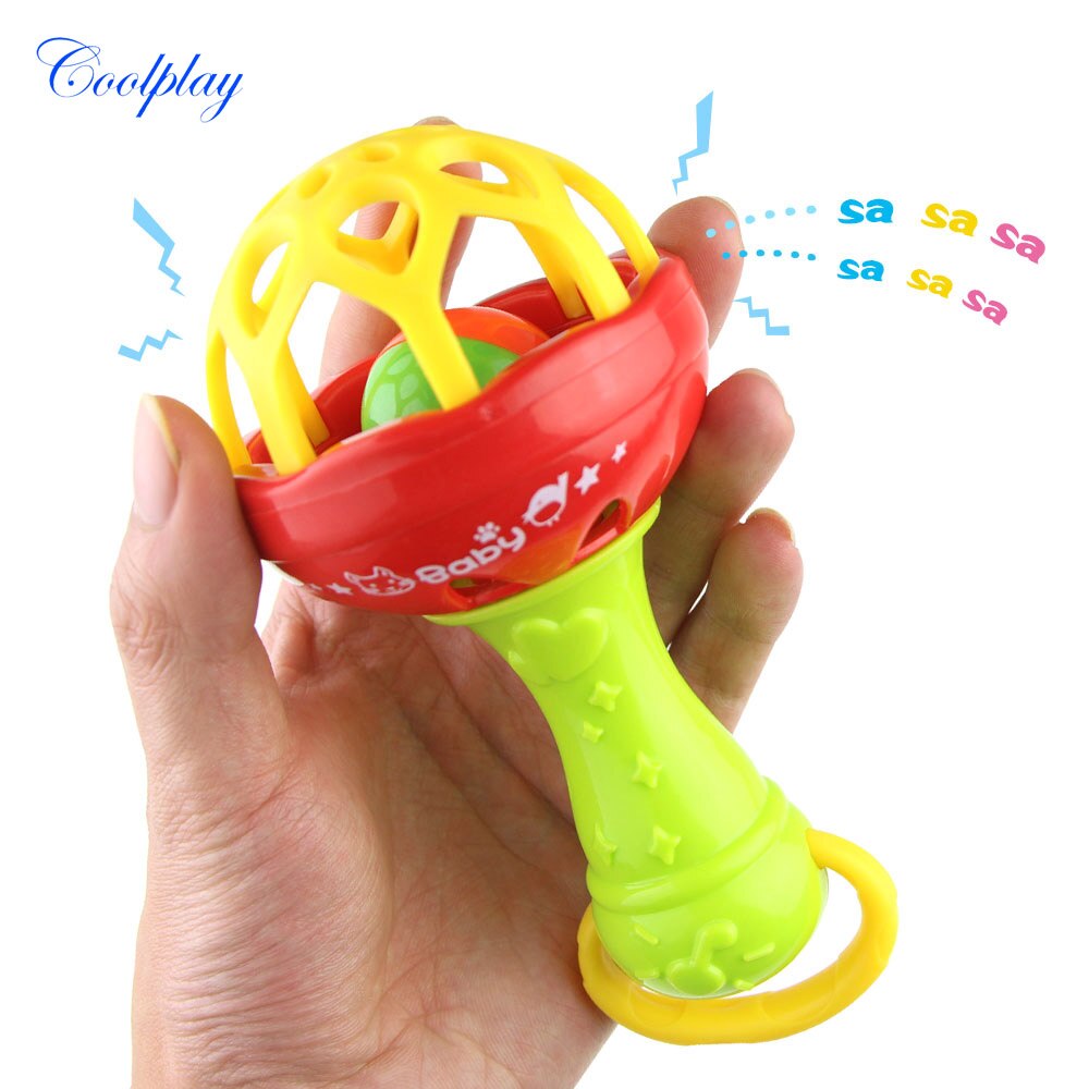 1pc Rasseln Entwickeln Baby Intelligenz Greifen Zahnfleisch Kunststoff Hand Glocke Rassel Lustige Pädagogisches Handys Spielzeug Weihnachten Geburtstag