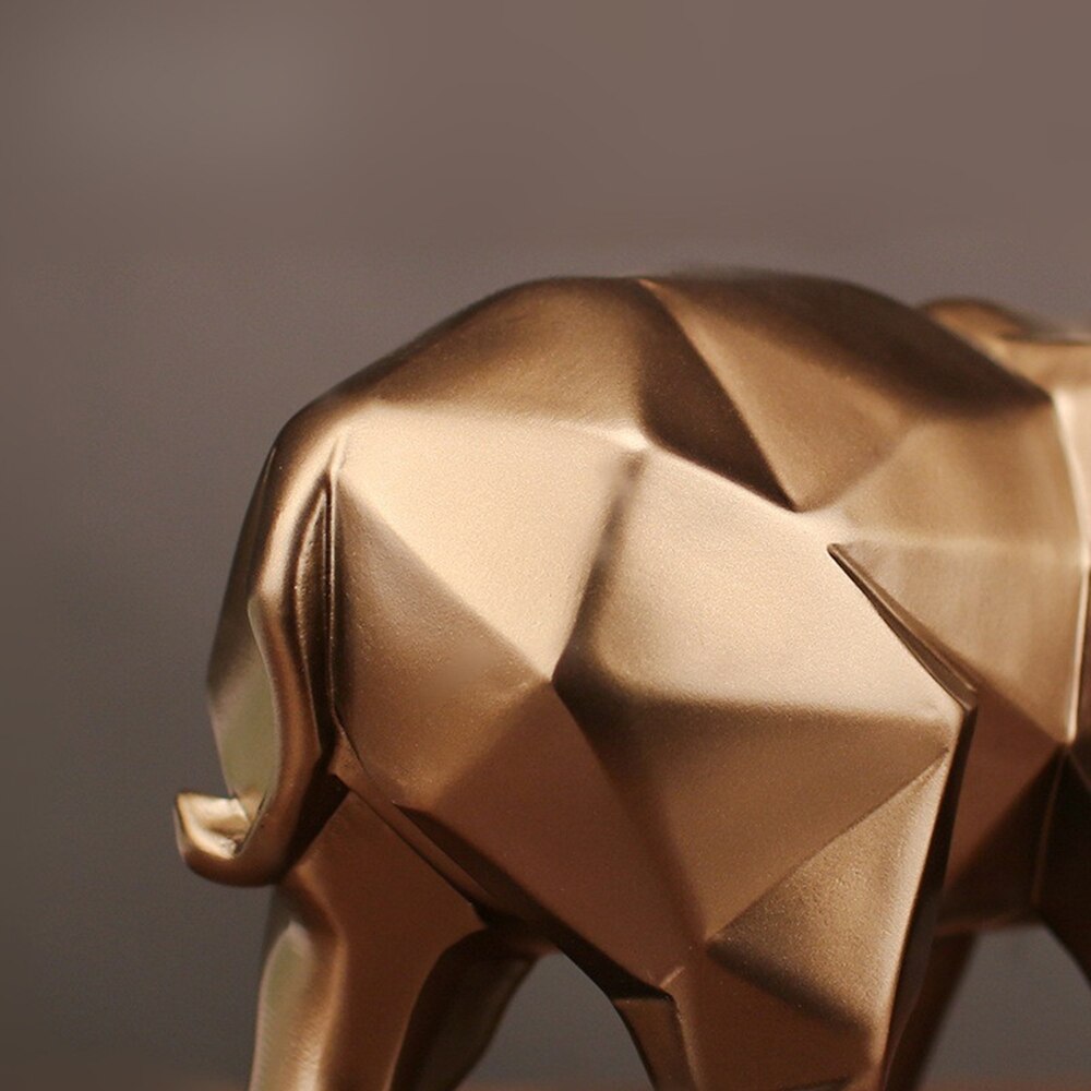 Olifant Standbeeld Hars Ornament Home Decoratie Accessoires Gouden Moderne Abstracte Voor Olifant Sculptuur Dier Ambachtelijke