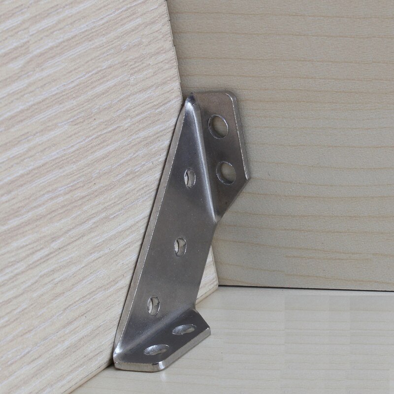 Stainless Steel Corner Bracket Support Holder Triangular Furniture Connector Wall Mounting Fixed Fitting Hardware