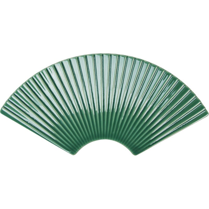 Platos en forma de abanico para servir, vajilla de cerámica, platos japoneses especiales para Sushi, comida, pastel, aperitivos, plato de soporte de exhibición, empalmable