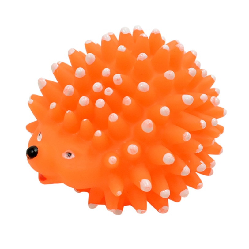 Cute Hedgehog Ball Pet Squeak Toys Silicone Sound Play Dog Toys For Small Large Dogs Cats Puppy Teeth Molar Chew Toys 40JA2