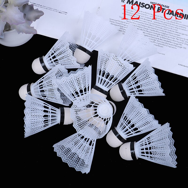 12 stk / lot badminton fjerbolde plast fjer fjerbold badminton bolde udendørs sport badminton tilbehør