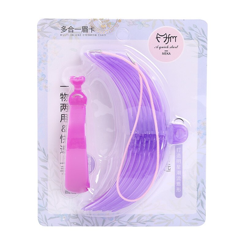 M'j 8Pcs Wenkbrauw Shaper Make Sjabloon Wenkbrauw Grooming Shaping Stencil Kit Diy Wenkbrauw Sjabloon Herbruikbare 8 In1 Wenkbrauw: YELLOW