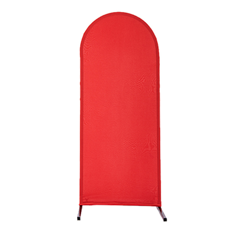 Festival Wedding Arch Cover Elastic Thick Covers for Backdrop Stand Solid Photographic Background Birthday Party Decoration: M / Red