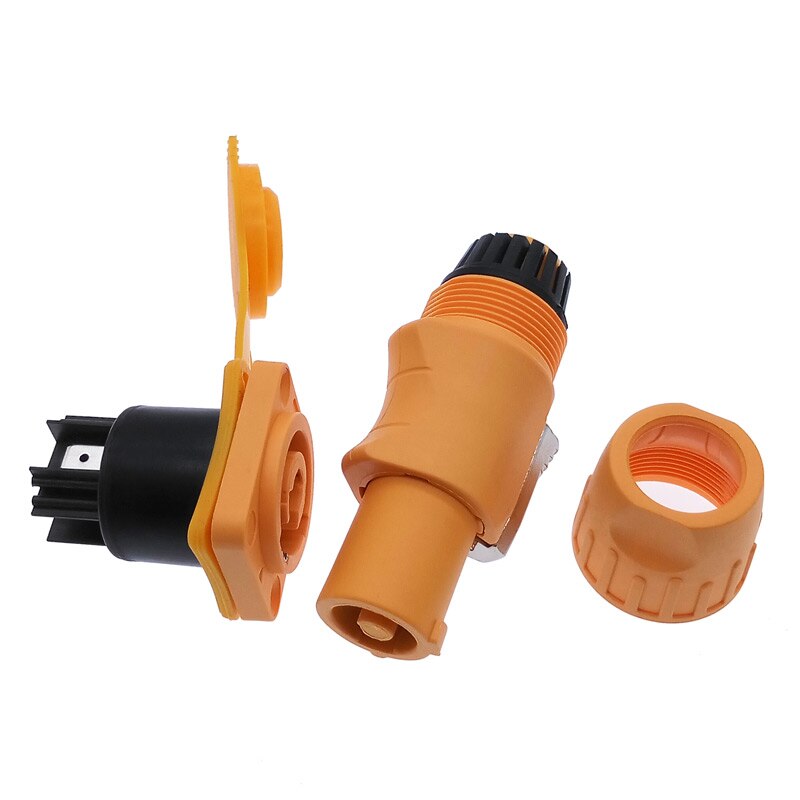 Waterproof LED power plug audio power supply plug flame-retardant industrial power connector 3pins