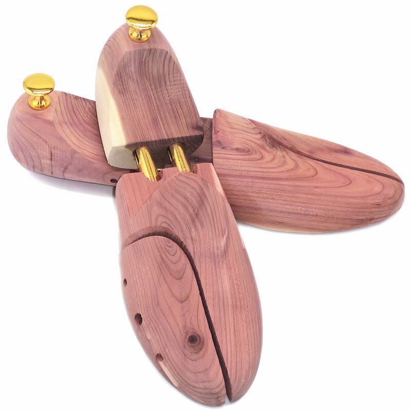 Real wooden shoes hold adjustable cedar shoe tree shaped blank deformation expansion of shoes
