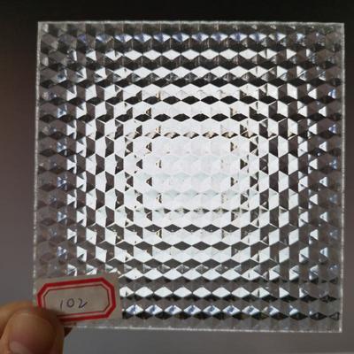 4Pieces 300x300mm Prismatic Polycarbonate Light Diffuser Sheet,Beatiful Pattern Plate For Lighting,Lamp,Lanttern Diffuser Cover: 2.2mm 102 Lines