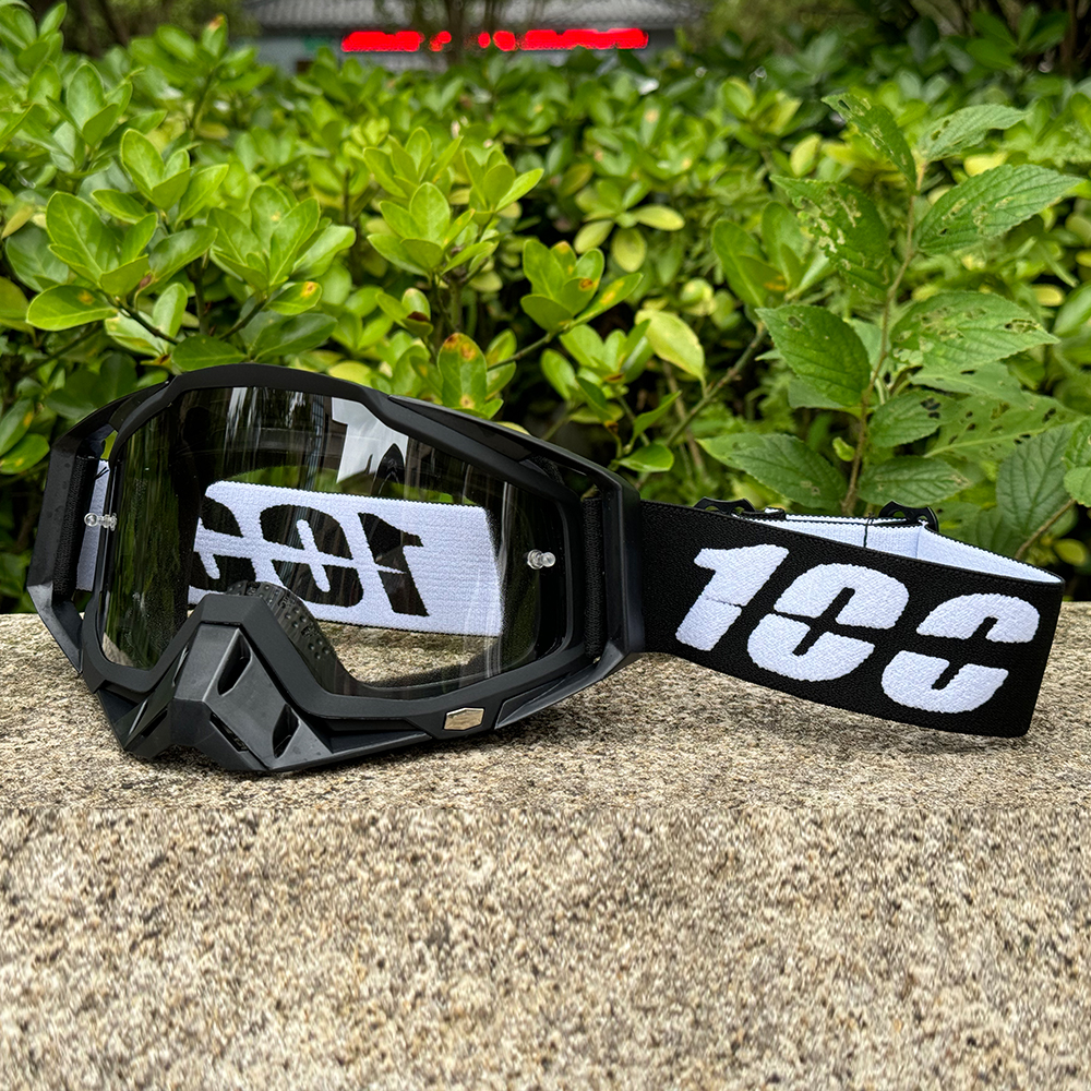100 motorcykelbriller beskyttelsesbriller motocross beskyttelsesbriller hjelm mx moto dirt bike atv ski udendørs sport glas scooter beskyttelsesbriller maske: Mørkegrå