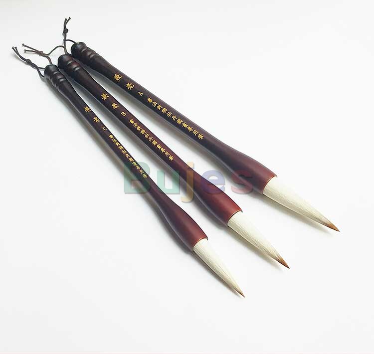Chinese Traditionele Kalligrafie Borstel Set, Kleine/Medium/Big 3Pcs, Aquarel Penselen, tekening Pioen Kalligrafieborstel