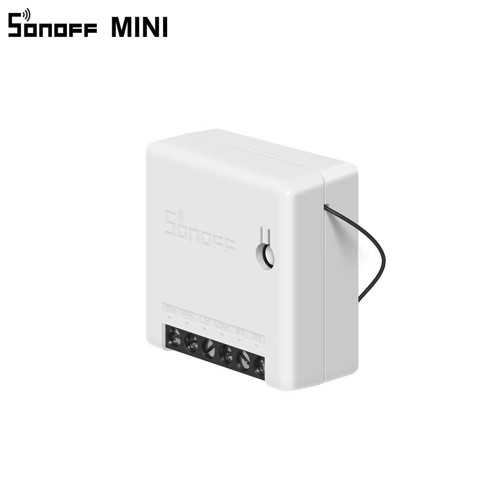 SONOFF MINI interruptor WiFi módulo temporizador inteligente 10A interruptor de 2 vías compatible con aplicación/LAN/Control remoto de voz DIY para automatización inteligente del hogar: Default Title