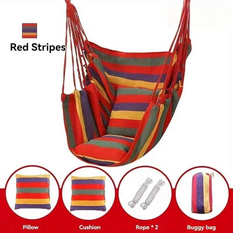 Hangstoel Outdoor Draagbare Vrije tijd Camping Schommelstoel Lager voor Tuin Strand Reizen Schommelstoelen Hangmat Schommelstoelen: Blauw