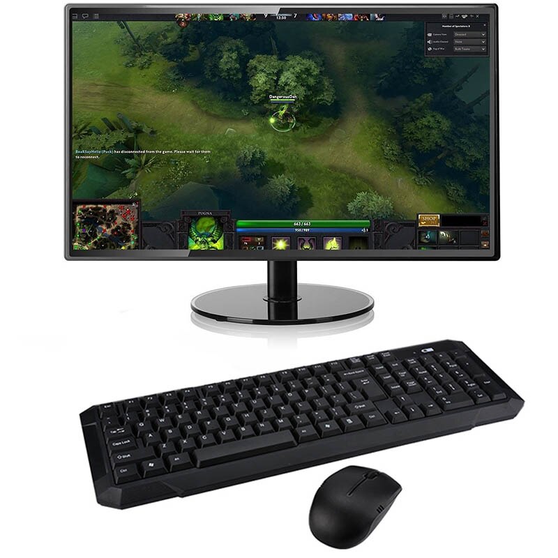 2.4G Wireless Keyboard Mouse Combo with USB Receiver for Desktop Computer PC Laptop ND998