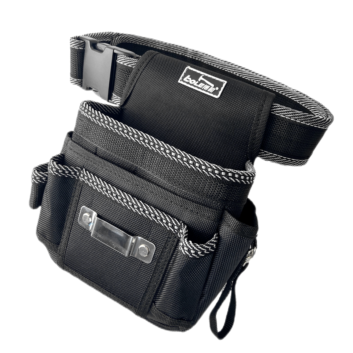 BOLE-Bolsa de herramientas de electricista , bolsa de almacenamiento para tornillos, clavos, brocas, soporte de herramientas de reparación manual, bolsas multifunción: X504 and Belt