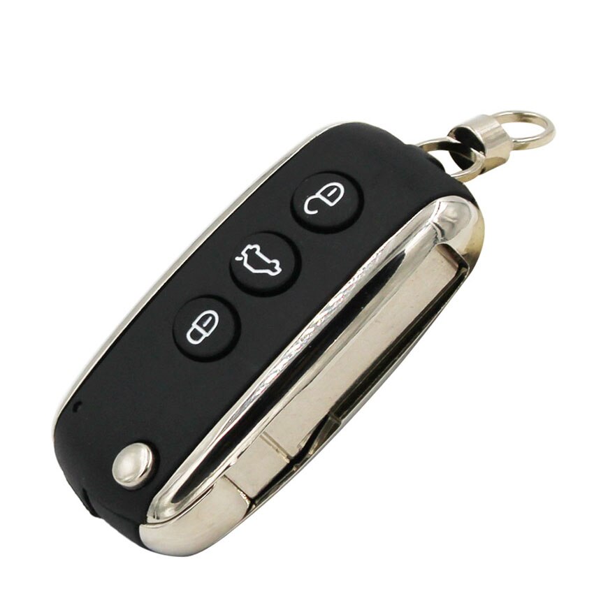 3 Knoppen Gewijzigd Folding Flip Blank Fob Key Case Remote Smart Key Shell Voor Bentley