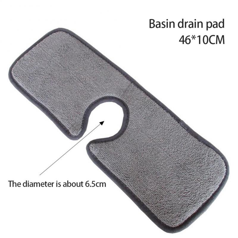 Faucet Splash Mat Sink Cleaning Cloths Kitchen Microfiber Faucet Absorbent Mat For Kitchen Bathroom RV Water Drying Catcher Pad: White-46x10CM